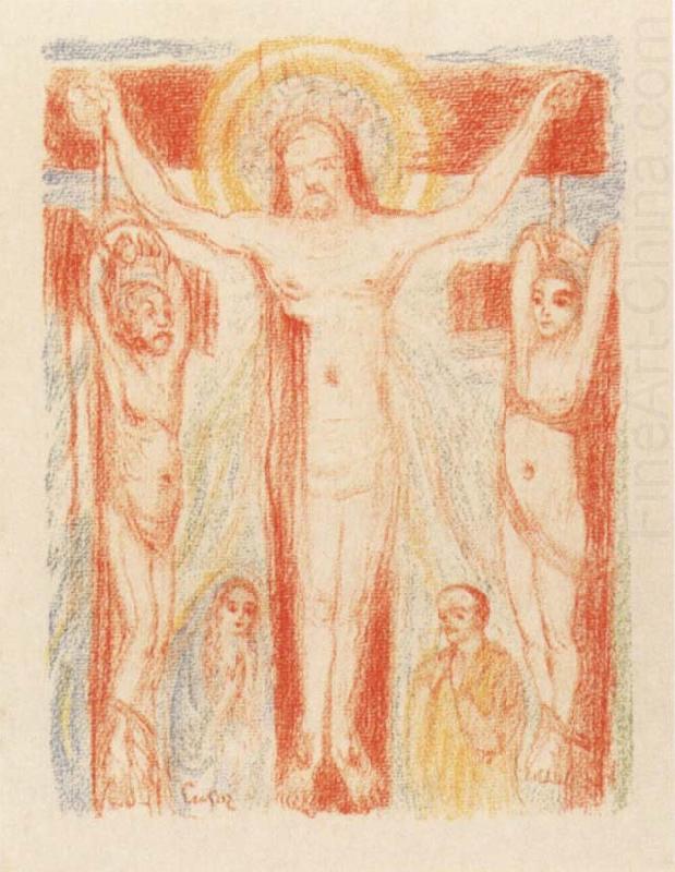 Christ Crucified with Two Thieves, James Ensor